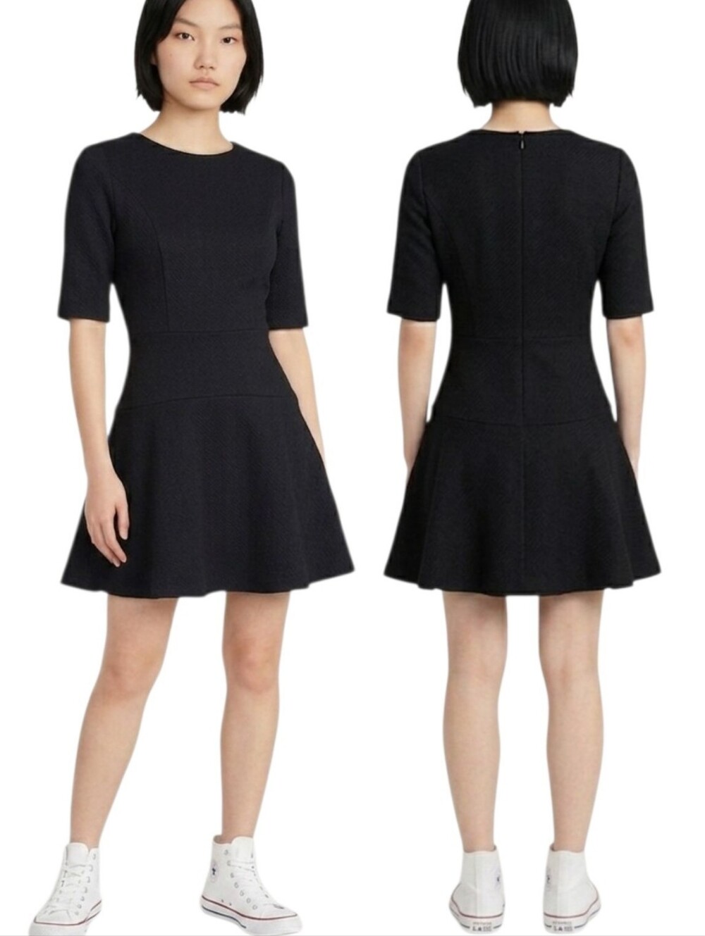 CLUB MONACO  Regan Textured Skater Dress - Size 0
